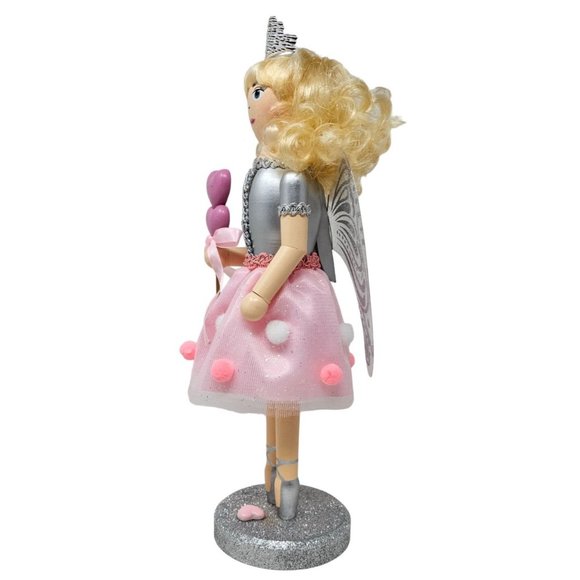 Pink Heart Princess 14" Wood Nutcracker - Gift - Picture 2 of 4